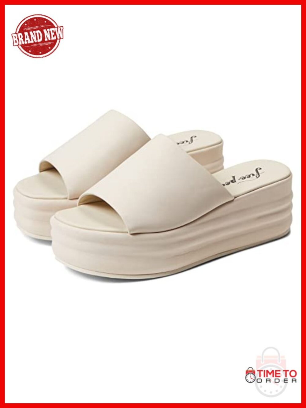 Leather Platform Slip On Sandals Fringe Lightweight Casual Open Toe